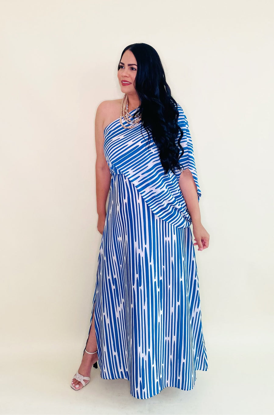 Mila Blue Stripe Maxi Dress