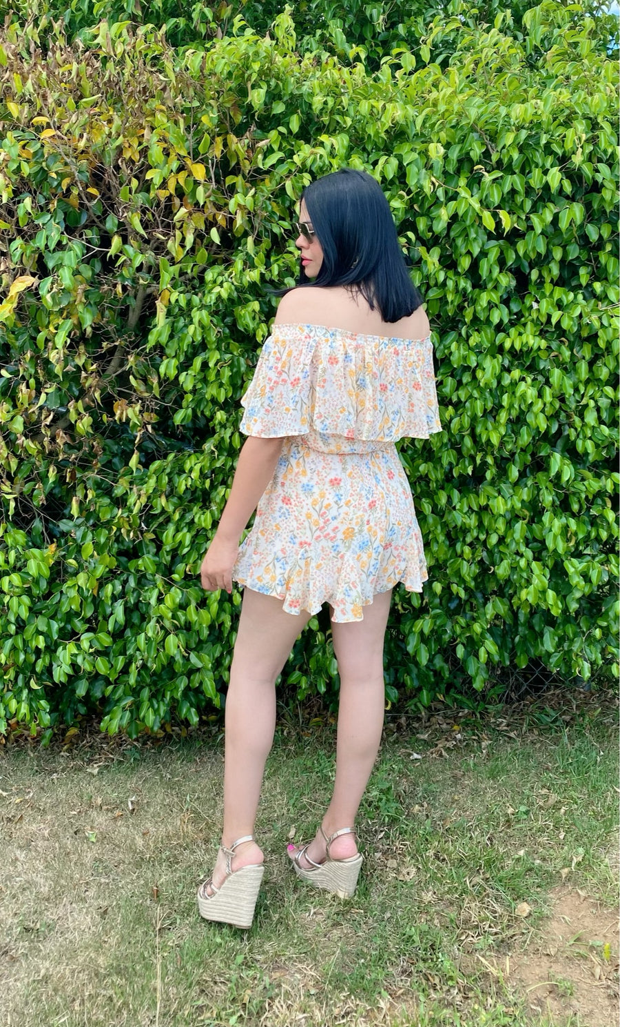 French Floral Romper