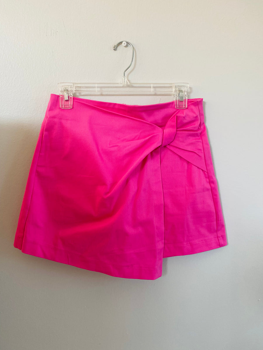 Hot Pink Denim Skort